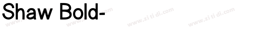 Shaw Bold字体转换